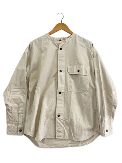 商品画像：長袖シャツ/L/コットン/BEG/無地/596-2250509 1