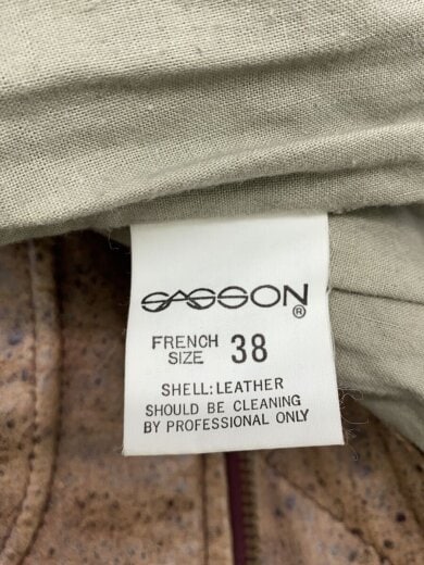 商品画像：SASSON/レザージャケット・ブルゾン/38/レザー/BRW/無地 4