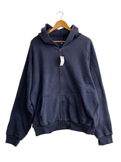 商品画像：ジップパーカー/XL/コットン/NVY/無地/537322-03-1// 1