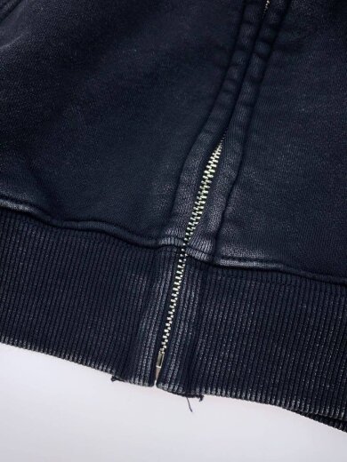 商品画像：ユーズド加工/ジップパーカー/M/コットン/BLK/無地 7