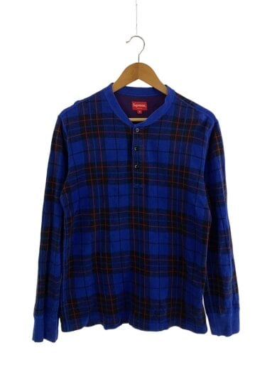 商品画像：Tartan Henley/長袖Tシャツ/M/コットン/BLU/チェック// 1