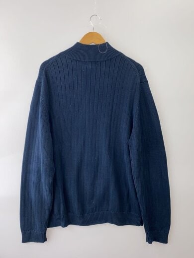 商品画像：90S/ジップアップニット/カーディガン(厚手)/XL/コットン/NVY/無地 2