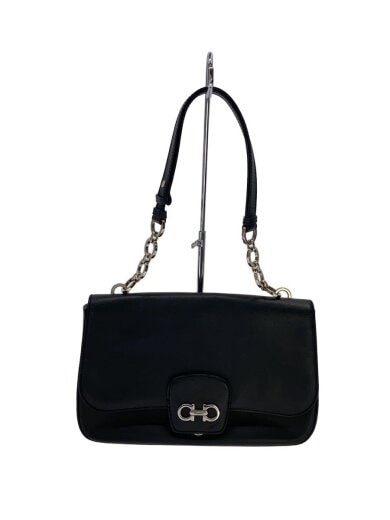 商品画像：ガンチーニ/チェーンショルダー/ハンドバッグ/レザー/BLK 1