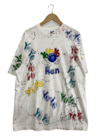 商品画像：Tシャツ/XL/コットン/WHT/総柄// 1
