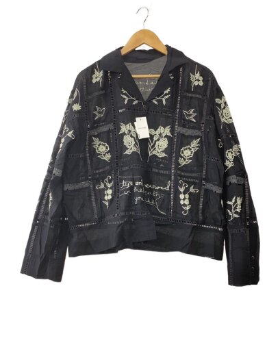 商品画像：Embroidery Patchwork Shirts/FREE/コットン/BLK/総柄/12610428 1