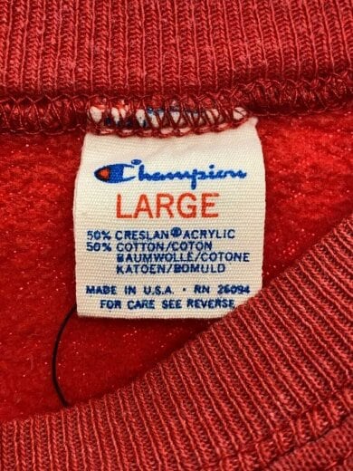 商品画像：USA製/スウェット/L/コットン/RED// 3