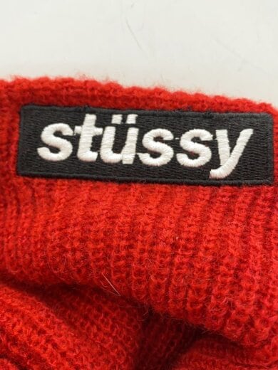 商品画像：ニットキャップ/--/アンゴラ/RED/無地/メンズ 4