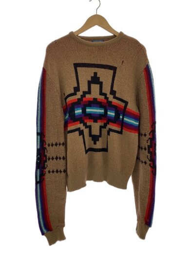 商品画像：ニット・セーター(厚手)/L/ウール/BRW/ネイティブ柄 1