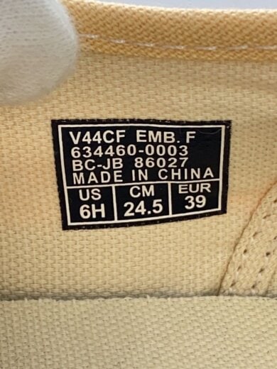 商品画像：ローカットスニーカー/24.5cm/YLW/キャンバス/V44CF/花柄刺繍 5