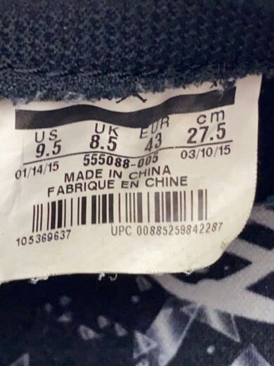 商品画像：AIR JORDAN 1 RETRO HIGH OG/エアジョーダン1レトロハイ/ブラック/27.5cm/BLK// 5