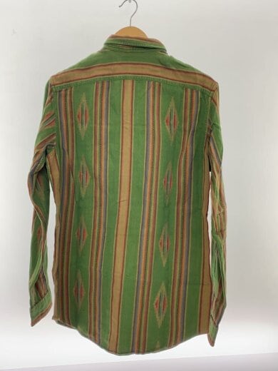 商品画像：ネイティブ柄/猫目ボタン/長袖シャツ/S/コットン/GRN/総柄/7988073ZAAP 2
