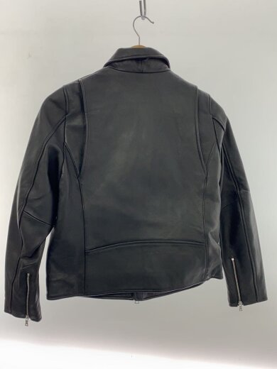 商品画像：ダブルライダースジャケット/M/山羊革/BLK/163-3505 2