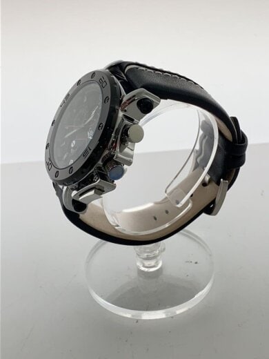 商品画像：LEGE/クォーツ腕時計/アナログ/レザー/BLK/BLK 2