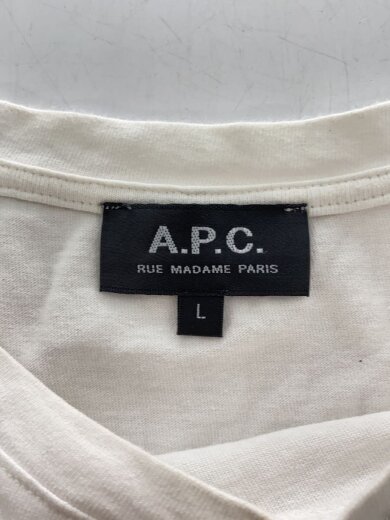 商品画像：Tシャツ/L/コットン/WHT/無地/4114323 3