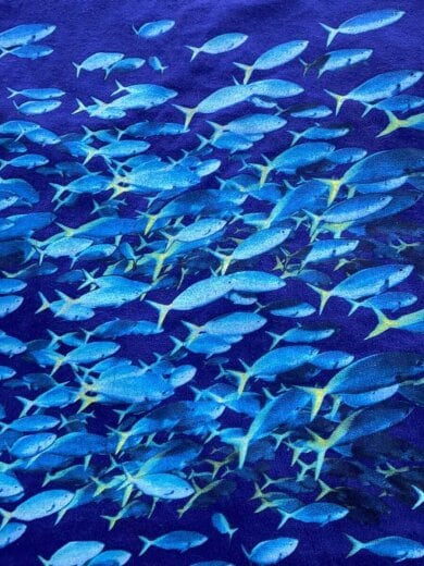 商品画像：フィッシュプリントTシャツ/XL/コットン/BLU 7