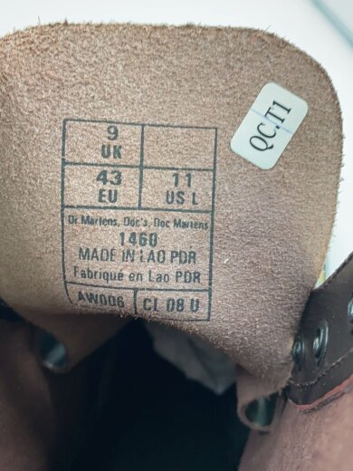 商品画像：8ホールブーツ/UK9/BRD/レザー/1460 5