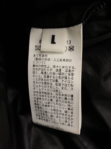 商品画像：FAUX LTHR DOWN JKT/L/フェイクレザー/BLK/8325-199-1513 4