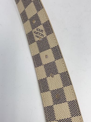 商品画像：サンチュール・イニシアル_ダミエ・アズール/レザー/WHT/チェック/メンズ// 4