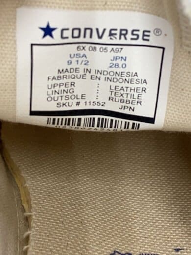 商品画像：ローカットスニーカー/US9.5/WHT/レザー// 5