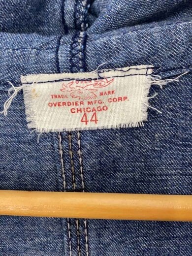 商品画像：オールインワン/44/デニム/IDG/無地/40`S～/U.S NAVY OVERDIER M.F.G CORP 3