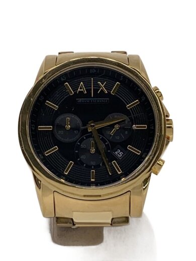 商品画像：クォーツ腕時計/アナログ/ステンレス/BLK/GLD/SS/AX2095 1