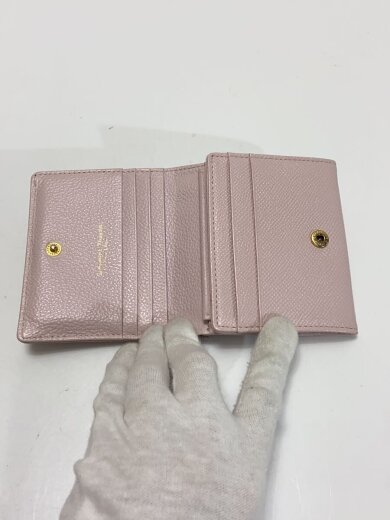 商品画像：2つ折り財布/フェイクレザー/PNK/無地/レディース 4