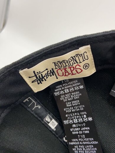 商品画像：キャップ/7 1/2/コットン/BLK/無地/メンズ/1311074 5