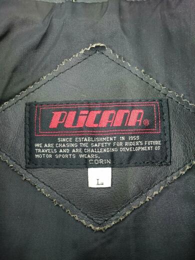 画像：その他ブランドPLICANA/ダブルライダースジャケット/L/牛革/BLK/ダメージ有3