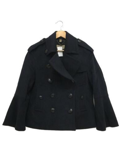 画像：BURBERRY LONDON袖フレア/カシミア混/ピーコート/8/ウール/NVY1