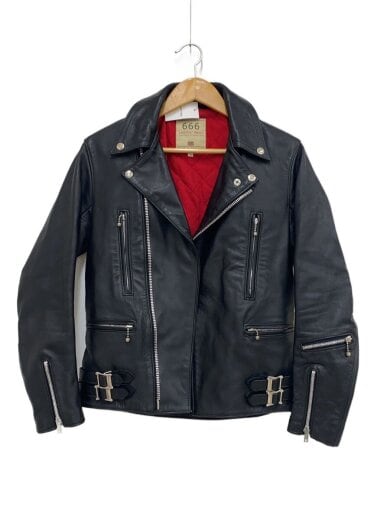 商品画像：ダブルライダースジャケット/34/レザー/BLK 1