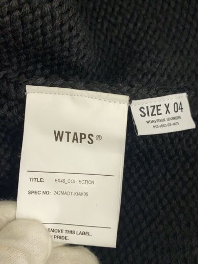 商品画像：ニット・セーター(厚手)/4/ポリエステル/BLK/242MADT-KNM05 4