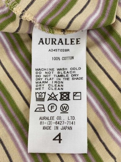 商品画像：HARD TWIST COTTON BORDER TEE/Tシャツ/4/コットン/BEG/A24ST02BR 4