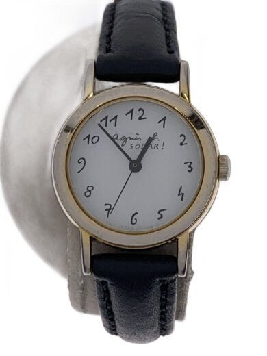 商品画像：腕時計/アナログ/レザー/WHT/BLK 1