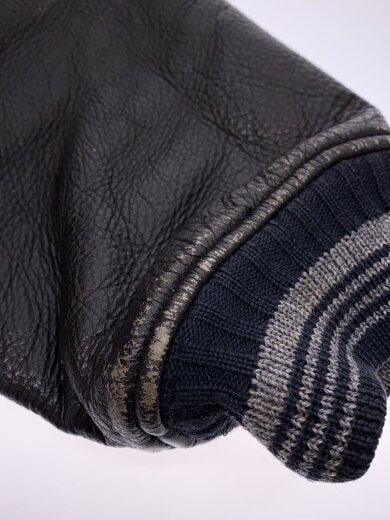 画像：MEN’S BIGIスタジャン/L/ウール/BLK/無地6