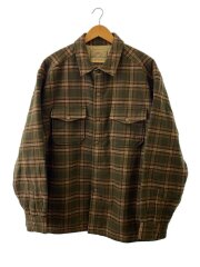 ジャケット/XL/ウール/KHK/チェック/裏ボア