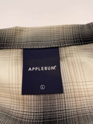 商品画像：長袖シャツ/L/ポリエステル/BEG/オンブレチェック/開襟 3