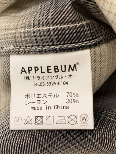 商品画像：長袖シャツ/L/ポリエステル/BEG/オンブレチェック/開襟 4