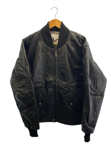 商品画像：レザージャケット・ブルゾン/2/レザー/BLK/無地 1