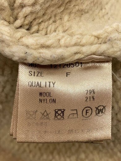 商品画像：ニット・セーター(厚手)/FREE/ウール/BEG/無地/12120501// 4