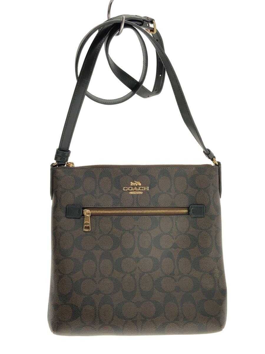COACH / ショルダーバッグ/レザー/BRW/総柄/C1554