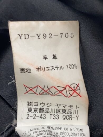 商品画像：ダブルライダースジャケット/S/羊革/BLK/無地/YD-Y92-705 4