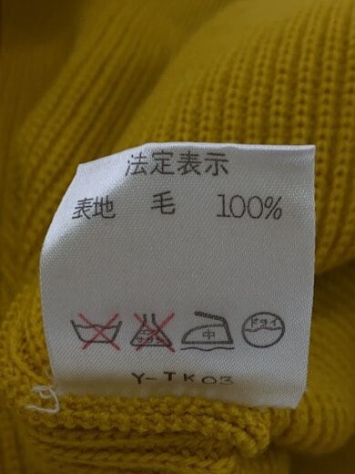 商品画像：ニット・セーター(厚手)/L/ウール/YLW/E2356 4