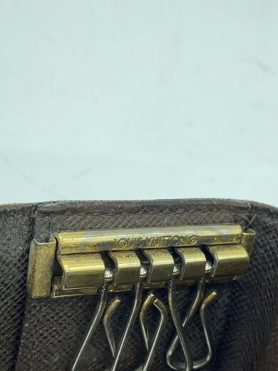 商品画像：ミュルティクレ4_ダミエ・エベヌ/レザー/BRW/無地/メンズ 5