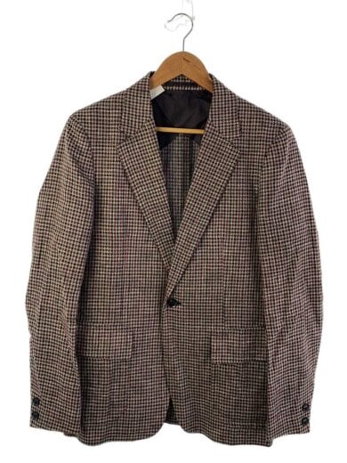 商品画像：テーラードジャケット/3/リネン/マルチカラー/千鳥格子/19SCM-J06111 1