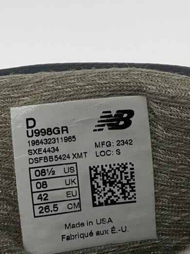 商品画像：U998/グレー/26.5cm/GRY 5