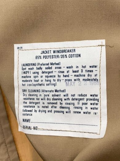 商品画像：フライトジャケット/36/ポリエステル/BEG/無地 4