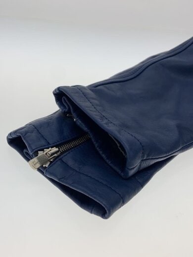 画像：NO ID.ダブルライダースジャケット/2/牛革/BLU/無地/853203-534L5