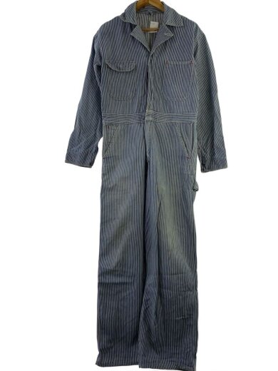 商品画像：オールインワン/--/コットン/BLU/ストライプ 1