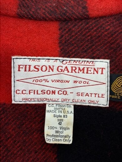 商品画像：ジャケット/42/ウール/RED/チェック/83 3