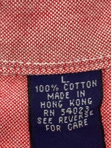 商品画像：長袖シャツ/L/コットン/RED/無地// 4